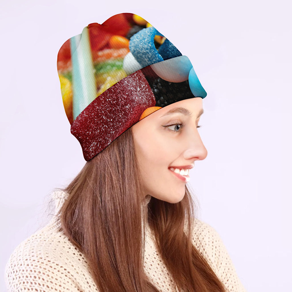 Yummy Gummy Print Beanie