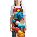 Yummy Gummy Print Bib Apron With Pocket