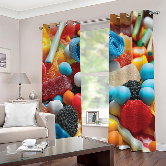 Yummy Gummy Print Blackout Grommet Curtains