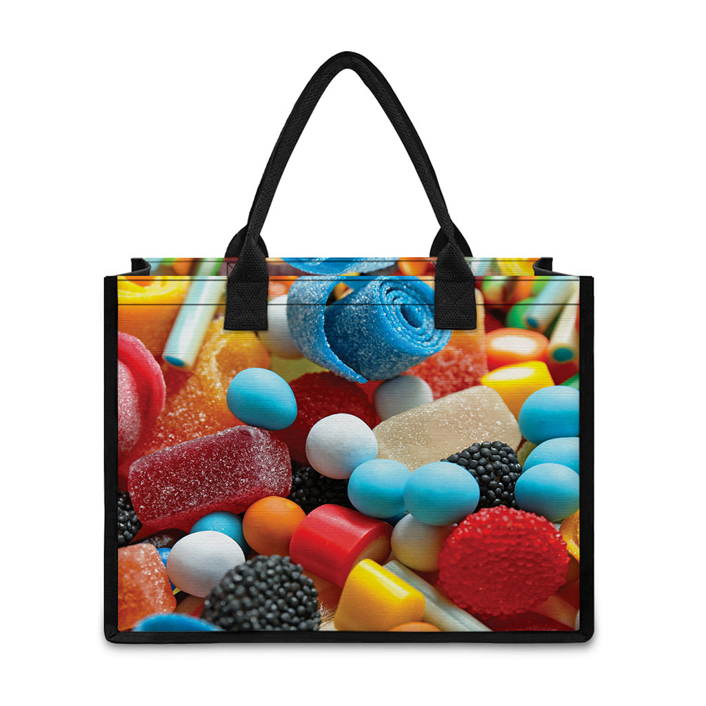 Yummy Gummy Print Canvas Tote Bag
