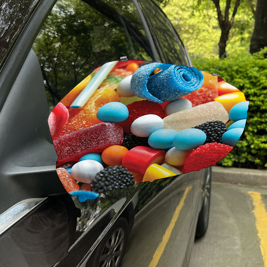 Yummy Gummy Print Car Side Mirror Covers