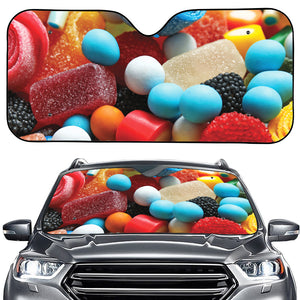 Yummy Gummy Print Car Windshield Sun Shade