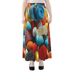 Yummy Gummy Print Chiffon Maxi Skirt