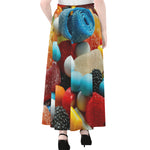 Yummy Gummy Print Chiffon Maxi Skirt