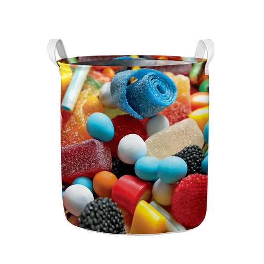 Yummy Gummy Print Collapsible Laundry Basket