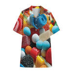 Yummy Gummy Print Cotton Hawaiian Shirt