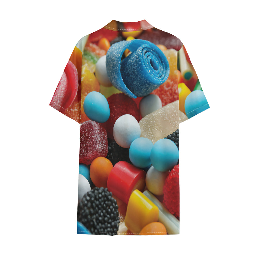 Yummy Gummy Print Cotton Hawaiian Shirt