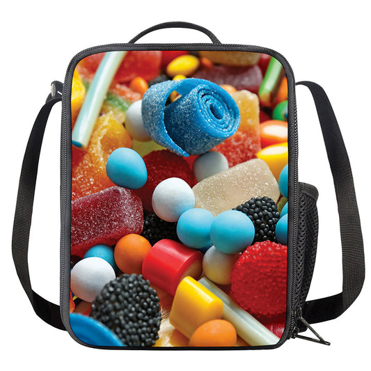 Yummy Gummy Print Crossbody Lunch Bag