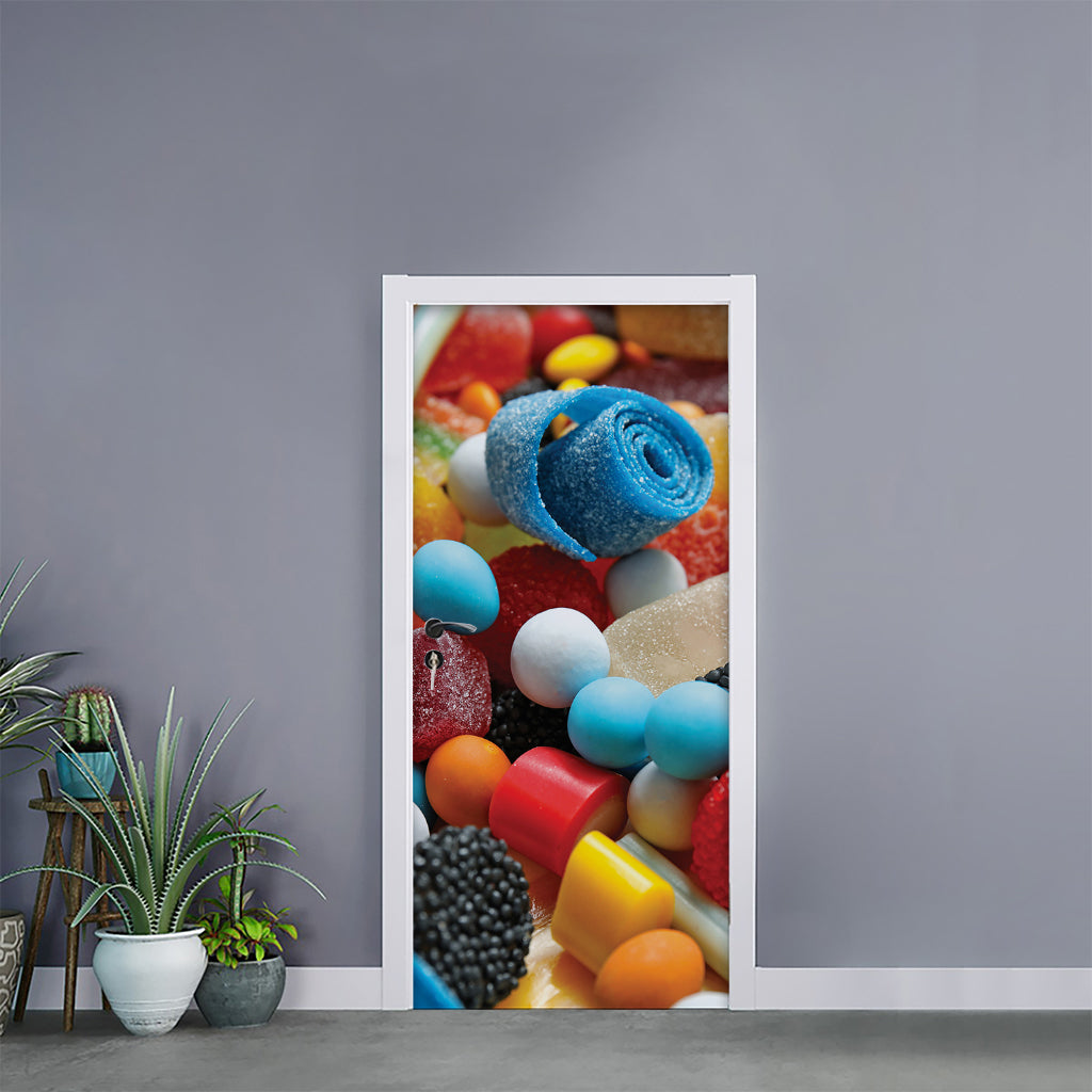 Yummy Gummy Print Door Sticker