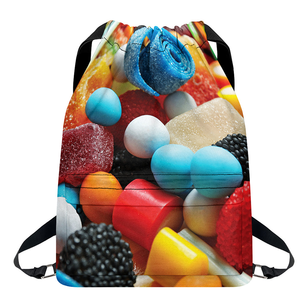 Yummy Gummy Print Drawstring Backpack
