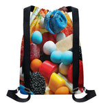 Yummy Gummy Print Drawstring Backpack