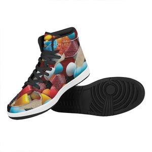Yummy Gummy Print High Top Leather Sneakers