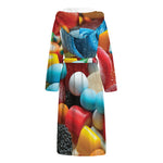 Yummy Gummy Print Hooded Bathrobe