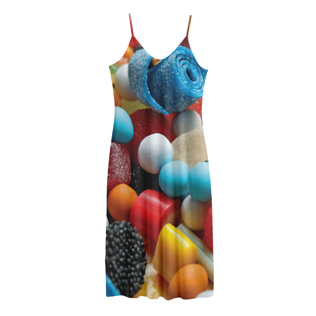Yummy Gummy Print Jersey Midi Cami Dress