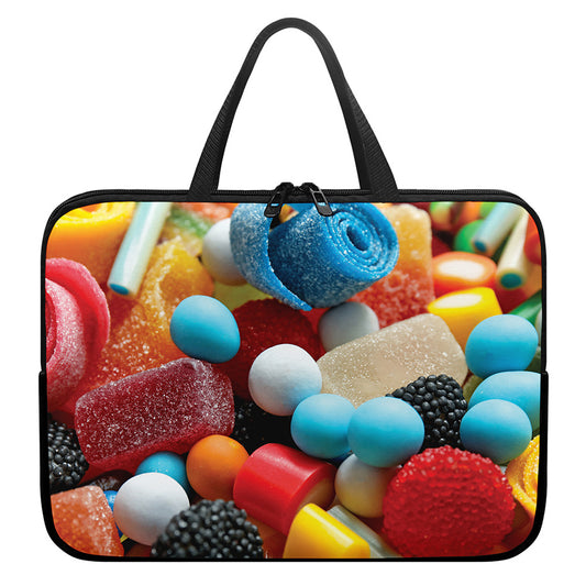 Yummy Gummy Print Laptop Sleeve With Handle