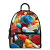 Yummy Gummy Print Leather Backpack