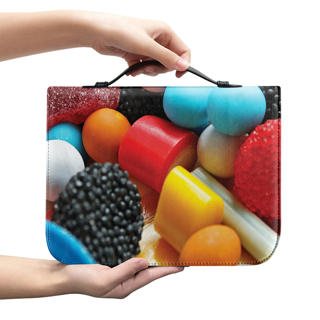 Yummy Gummy Print Leather Bible Cover