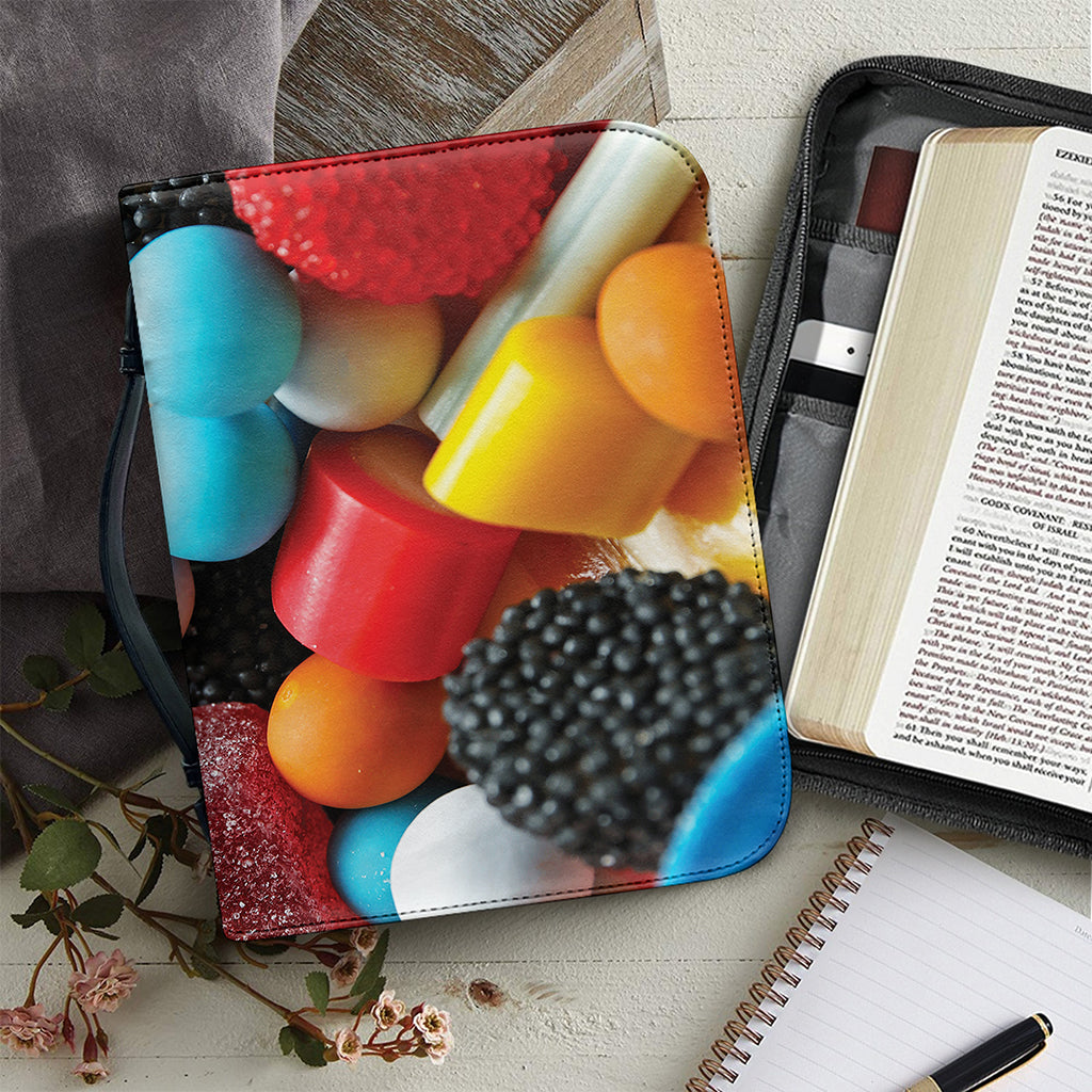 Yummy Gummy Print Leather Bible Cover