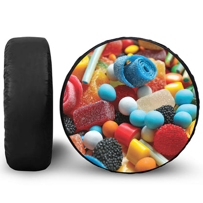 Yummy Gummy Print Leather Spare Tire Cover