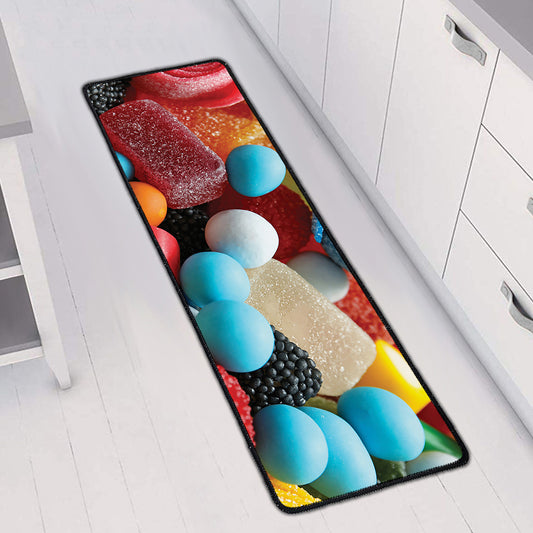 Yummy Gummy Print Long Kitchen Mat