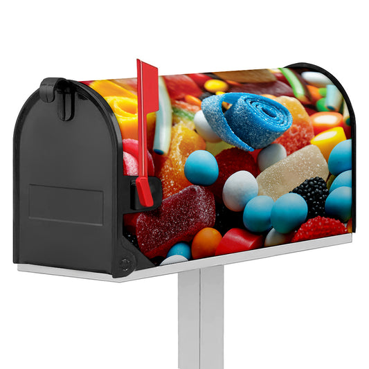 Yummy Gummy Print Mailbox Cover