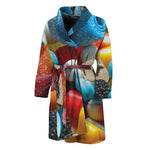 Yummy Gummy Print Men's Bathrobe