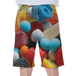 Yummy Gummy Print Men's Beach Shorts