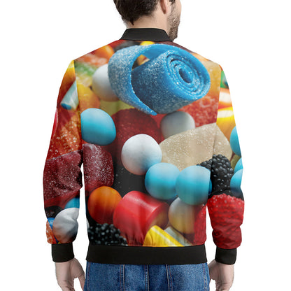 Yummy Gummy Print Men's Bomber Jacket