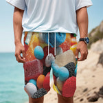 Yummy Gummy Print Men's Cargo Shorts