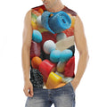 Yummy Gummy Print Men's Fitness Tank Top