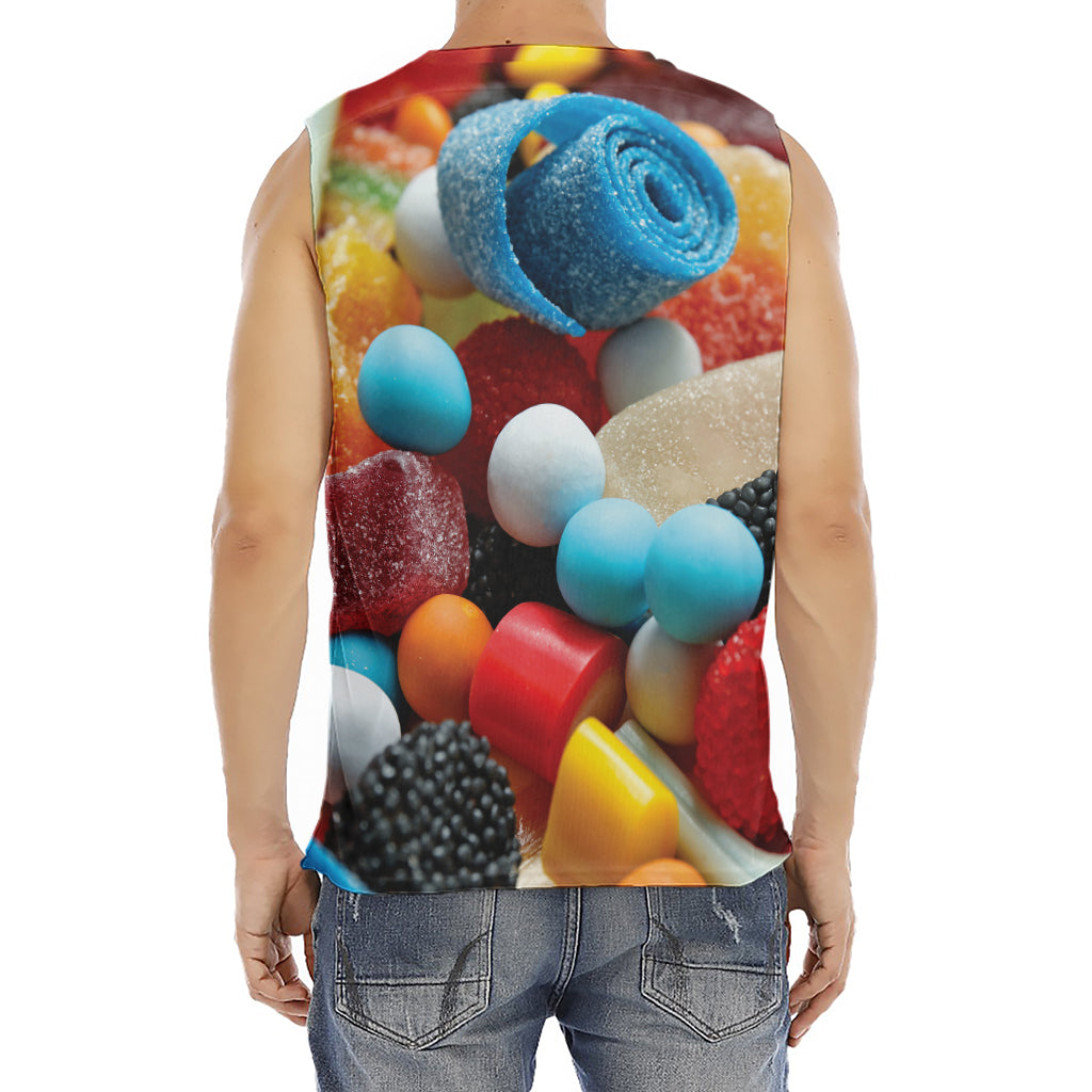 Yummy Gummy Print Men's Fitness Tank Top
