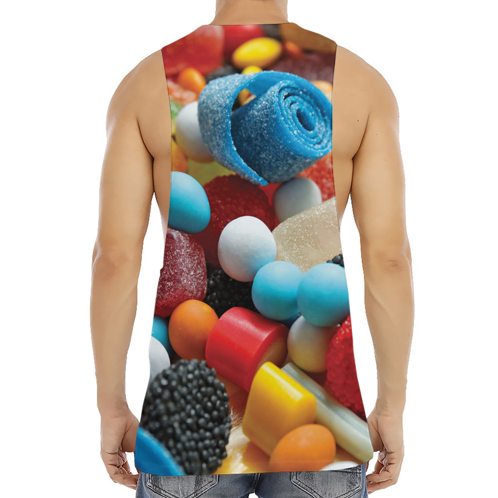 Yummy Gummy Print Men's Muscle Tank Top