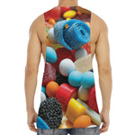 Yummy Gummy Print Men's Muscle Tank Top