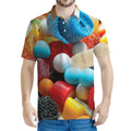 Yummy Gummy Print Men's Polo Shirt