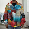 Yummy Gummy Print Men's Shirt Jacket