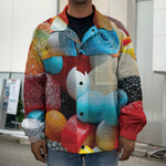 Yummy Gummy Print Men's Shirt Jacket