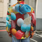 Yummy Gummy Print Men's Shirt Jacket