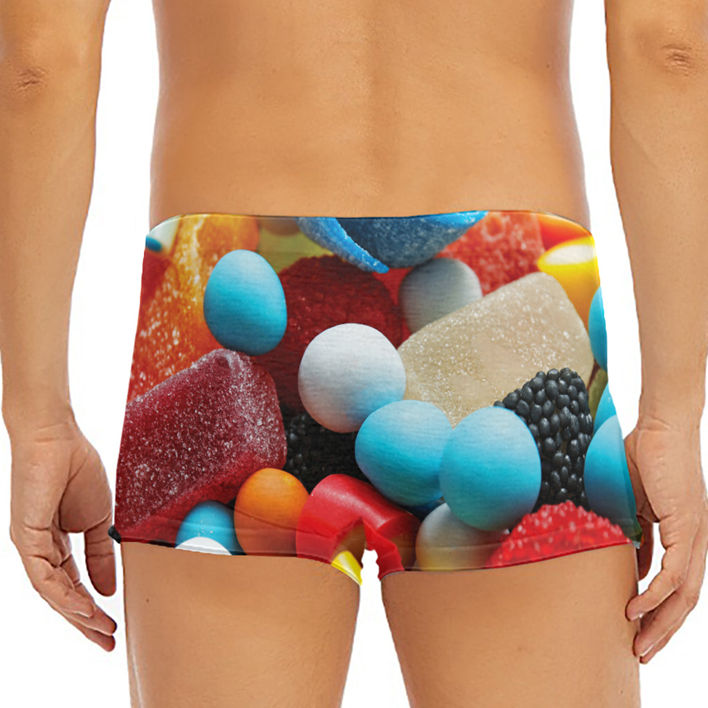 Yummy Gummy Print Men's Short Boxer Briefs