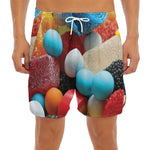 Yummy Gummy Print Men's Split Running Shorts