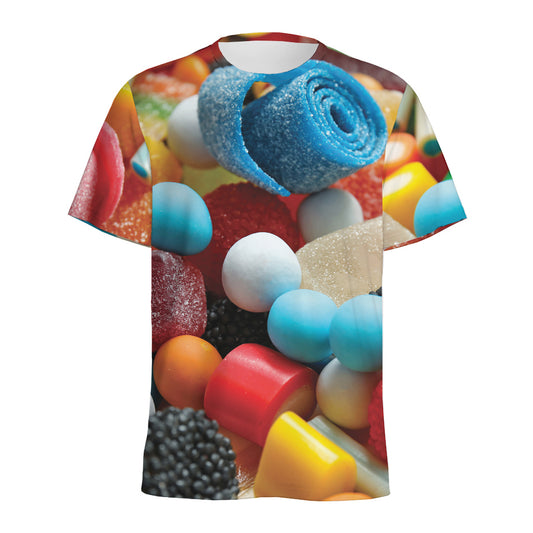 Yummy Gummy Print Men's Sports T-Shirt