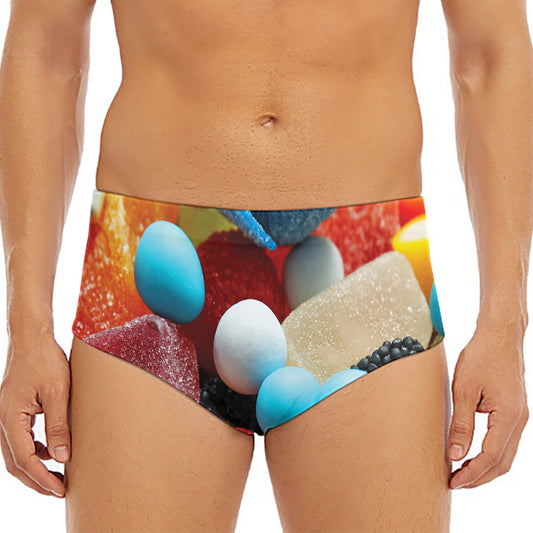 Yummy Gummy Print Men's Triangle Swim Briefs