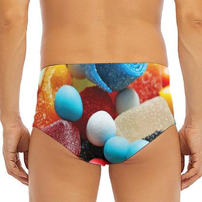 Yummy Gummy Print Men's Triangle Swim Briefs