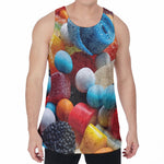 Yummy Gummy Print Men's Velvet Tank Top