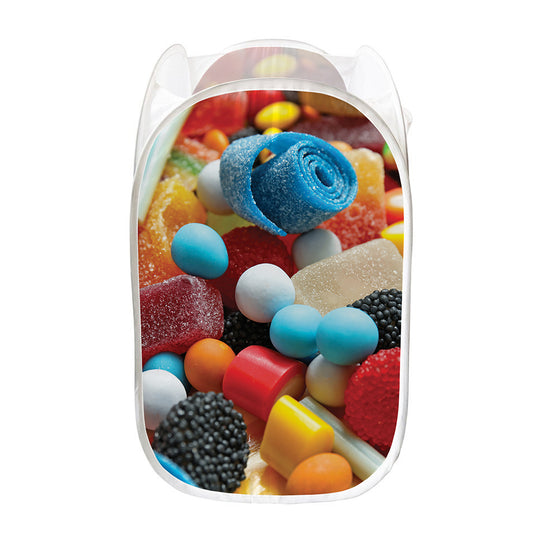 Yummy Gummy Print Mesh Laundry Hamper