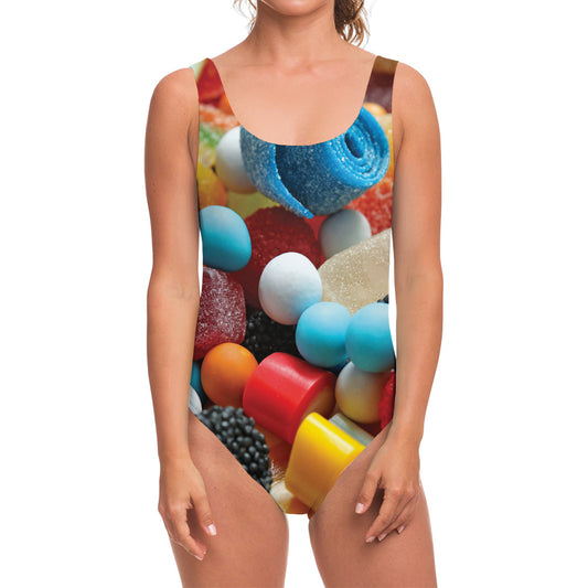 Yummy Gummy Print One Piece Swimsuit