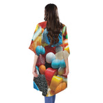 Yummy Gummy Print Open Front Beach Cover Up