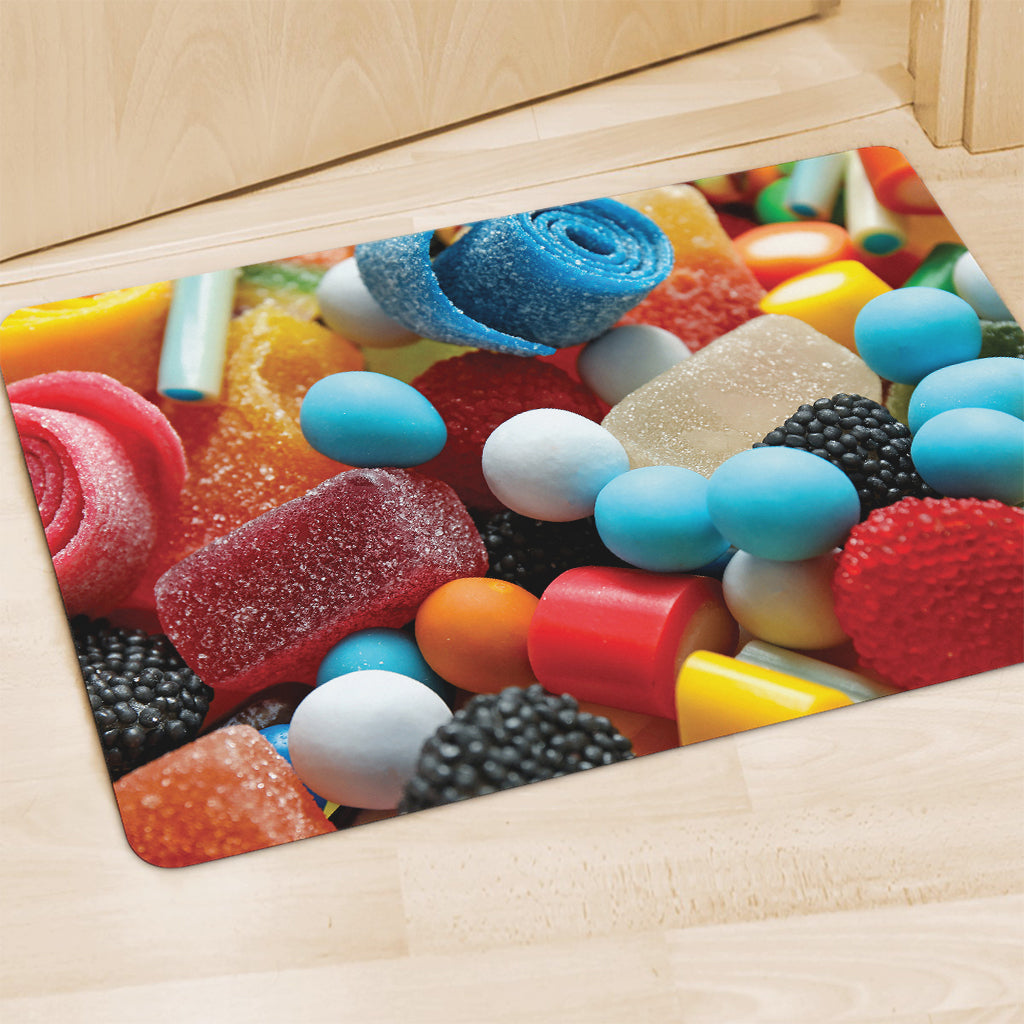 Yummy Gummy Print Polyester Doormat