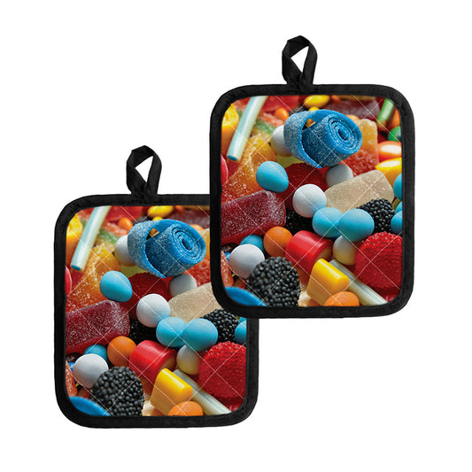 Yummy Gummy Print Pot Holders