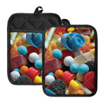 Yummy Gummy Print Pot Holders With Pocket