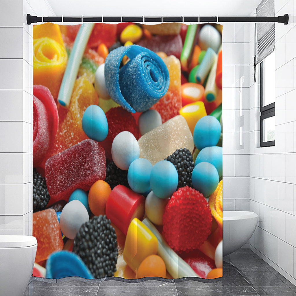 Yummy Gummy Print Premium Shower Curtain